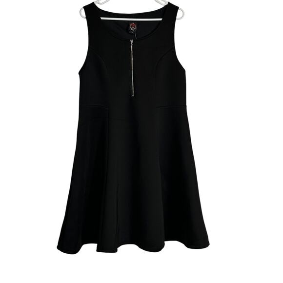 Rebel Wilson for Torrid Dress Womens 1 Black Neoprene Fit and Flare Skater - Picture 1 of 15